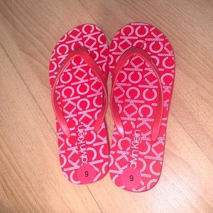 Calvin Klein flip flops